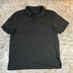 32 Degrees Mens Performance Polo Shirt Dark Gray Heather Short Sleeve XL